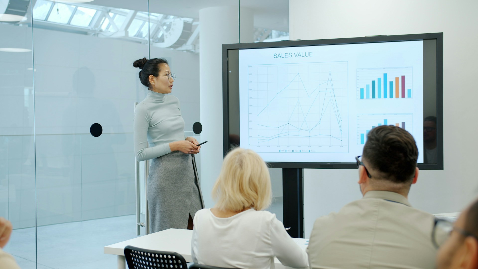 Corporate training session with a presenter