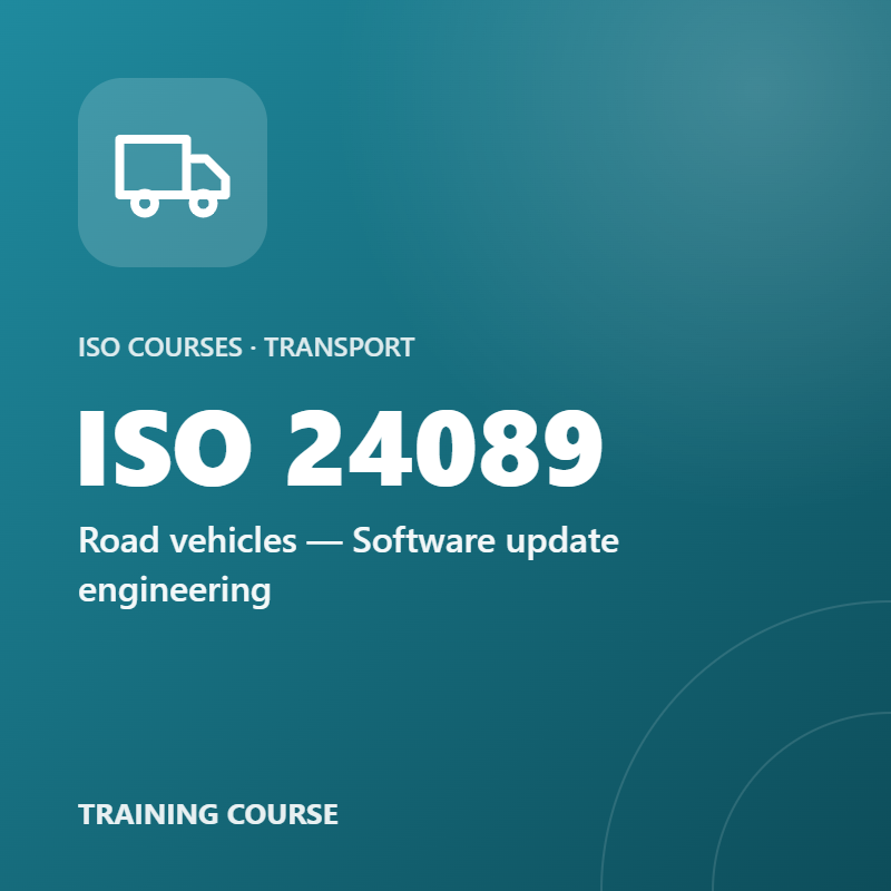 ISO 24089 – Road vehicles — Software update engineering
