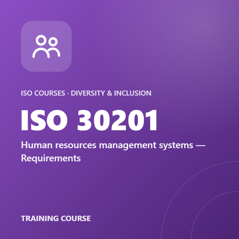 ISO 30201 – Human resources management systems — Requirements