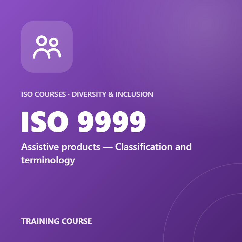 ISO 9999 – Assistive products — Classification and terminology