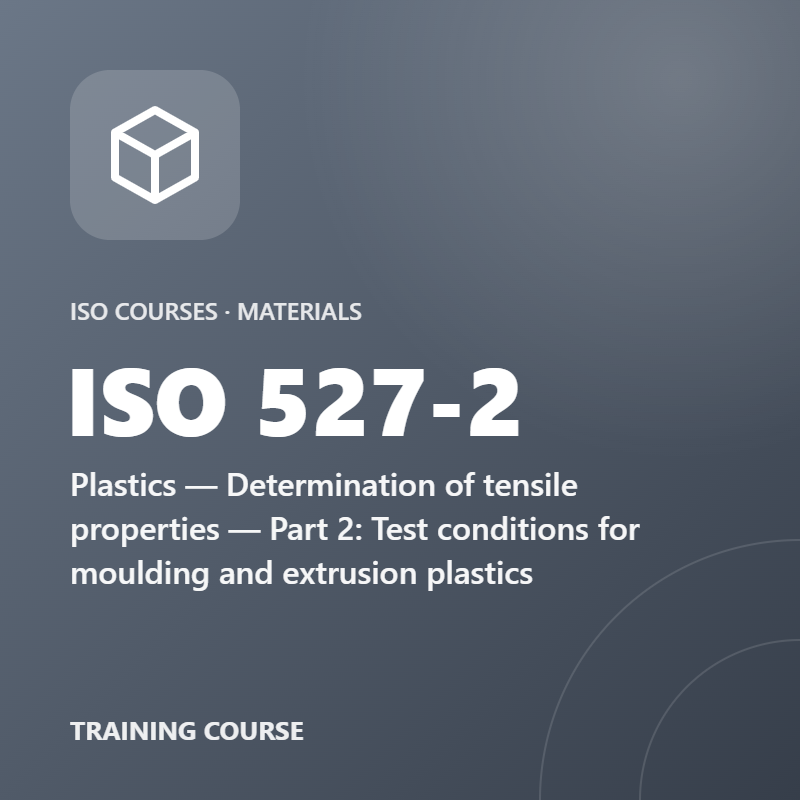 ISO 527-2 – Plastics — Determination of tensile properties — Part 2: Test conditions for moulding and extrusion plastics