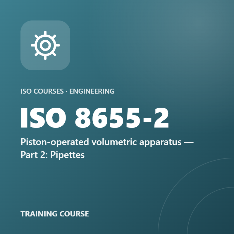 ISO 8655-2 – Piston-operated volumetric apparatus — Part 2: Pipettes