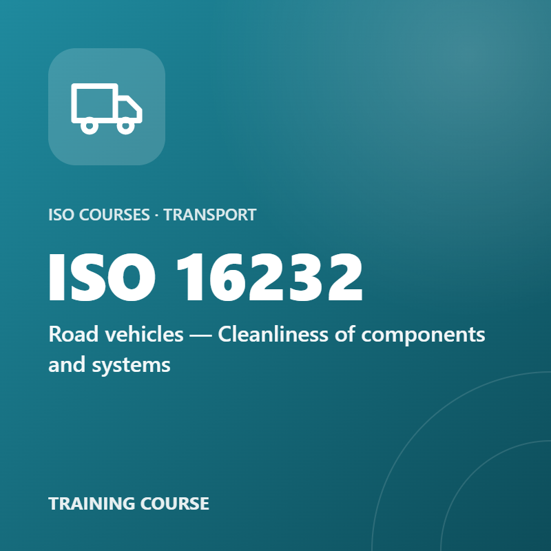 ISO 16232 – Road vehicles — Cleanliness of components and systems