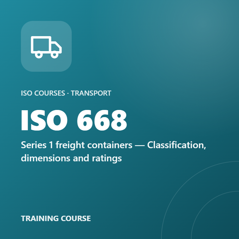 ISO 668 – Series 1 freight containers — Classification, dimensions and ratings