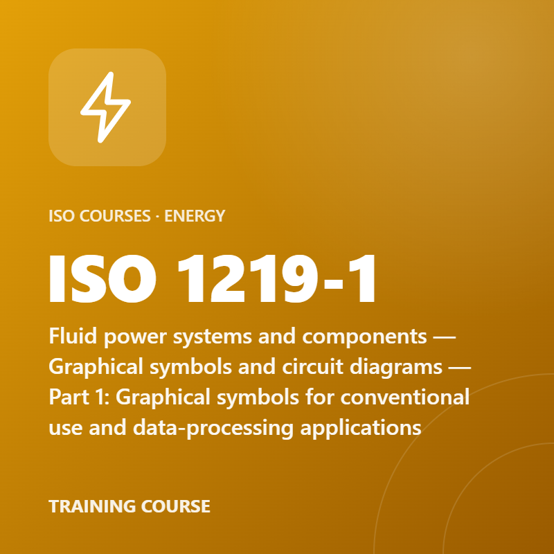 ISO 1219-1 – Fluid power systems and components — Graphical symbols and circuit diagrams — Part 1: Graphical symbols for conventional use and data-processing applications