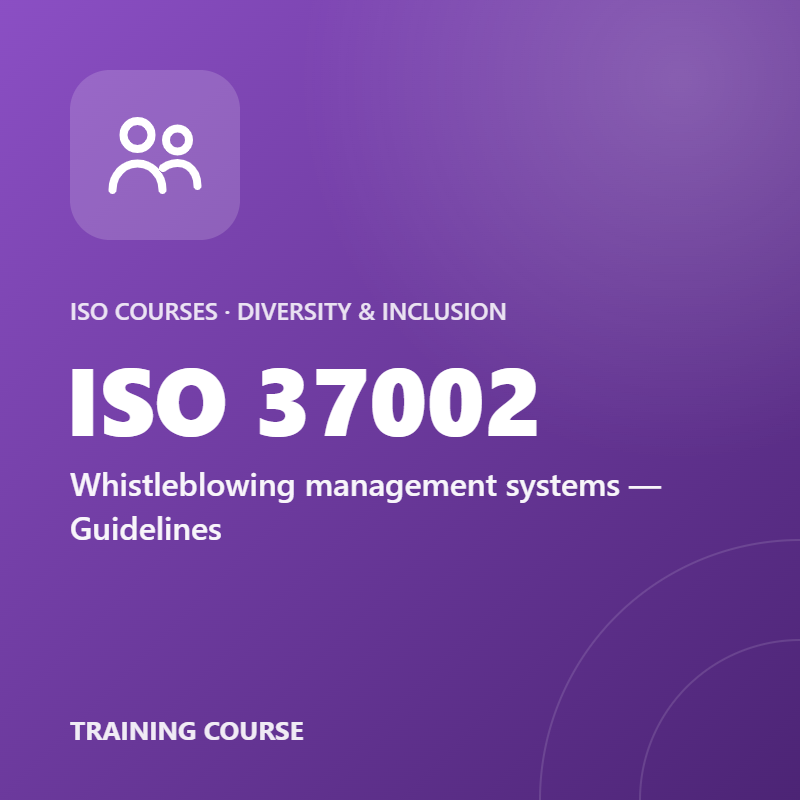 ISO 37002 – Whistleblowing management systems — Guidelines