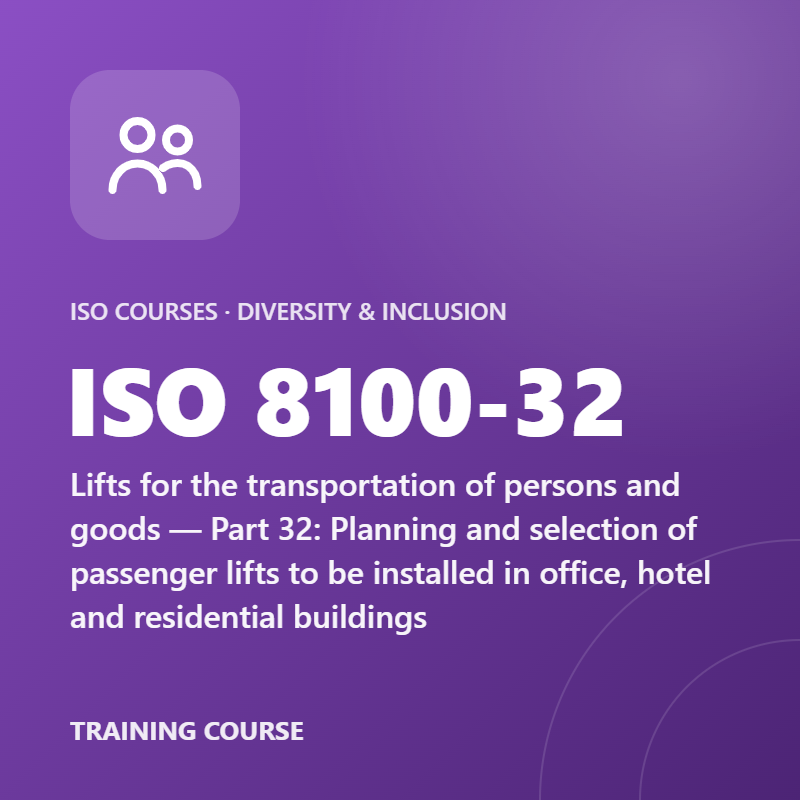 ISO 8100-32 – Lifts for the transportation of persons and goods — Part 32: Planning and selection of passenger lifts to be installed in office, hotel and residential buildings