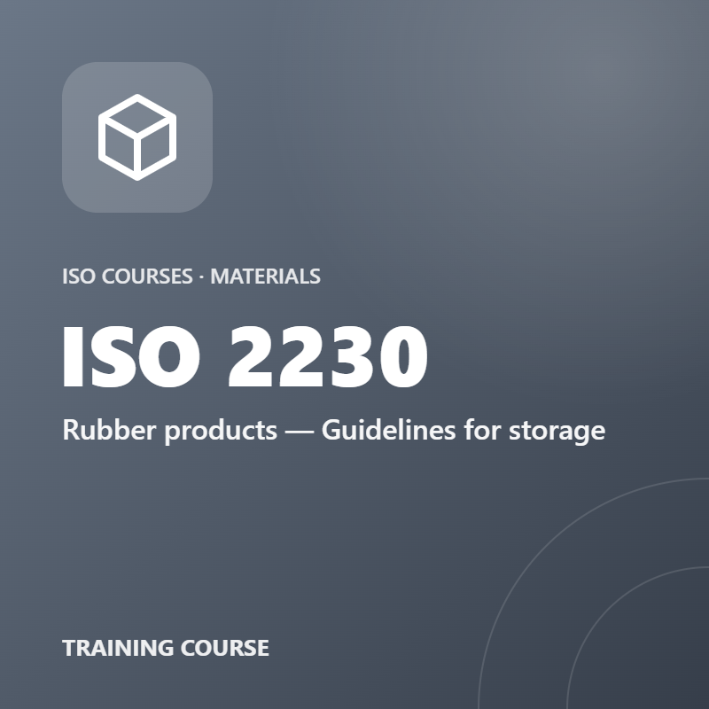 ISO 2230 – Rubber products — Guidelines for storage
