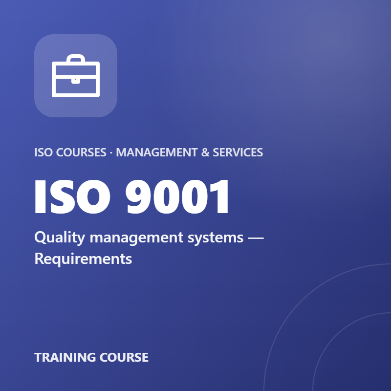 ISO 9001 – Quality management systems — Requirements